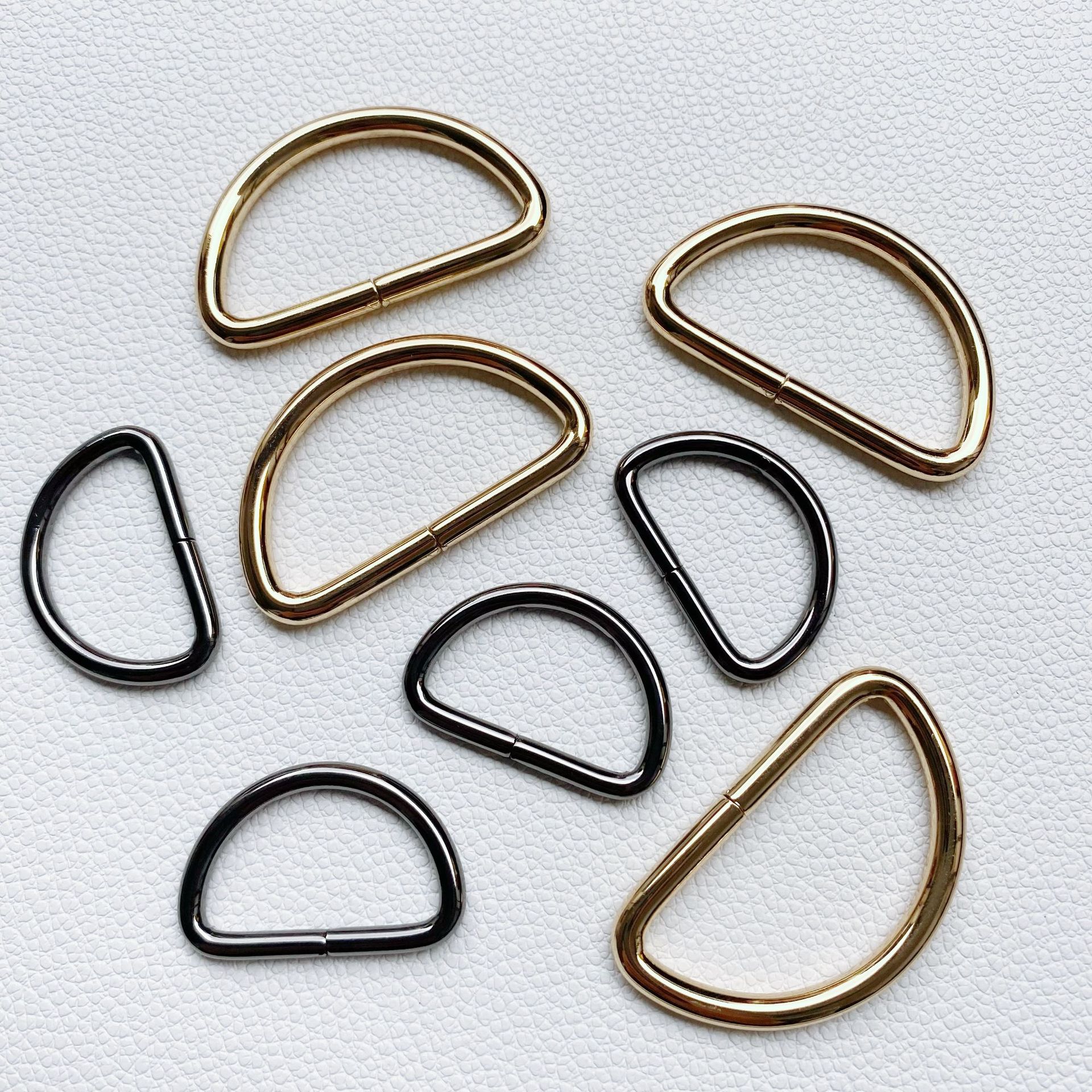 现货d字扣 批发箱包五金配件半圆环扣 织带拉环d型扣
