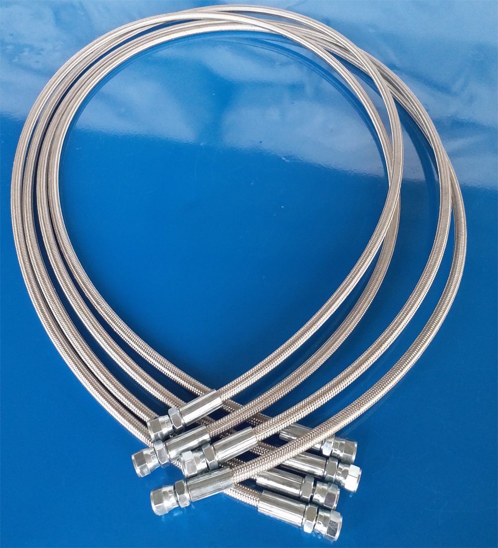 高压四氟管特氟龙管不锈钢钢丝编织/缠绕高压四氟管加工定制