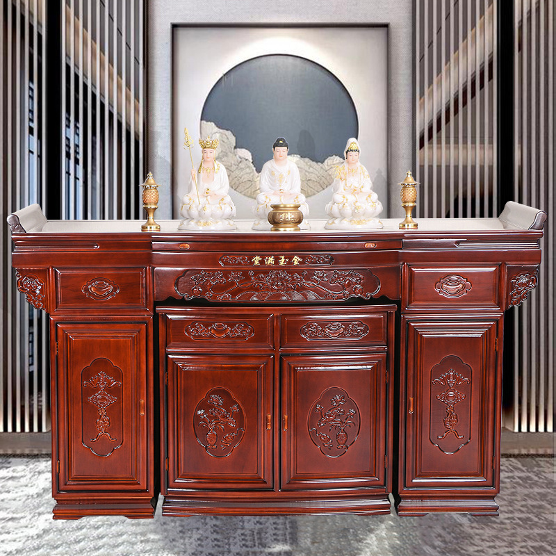 实木供桌佛台家用经济型农村中堂佛龛供台佛桌新中式神台香案条案