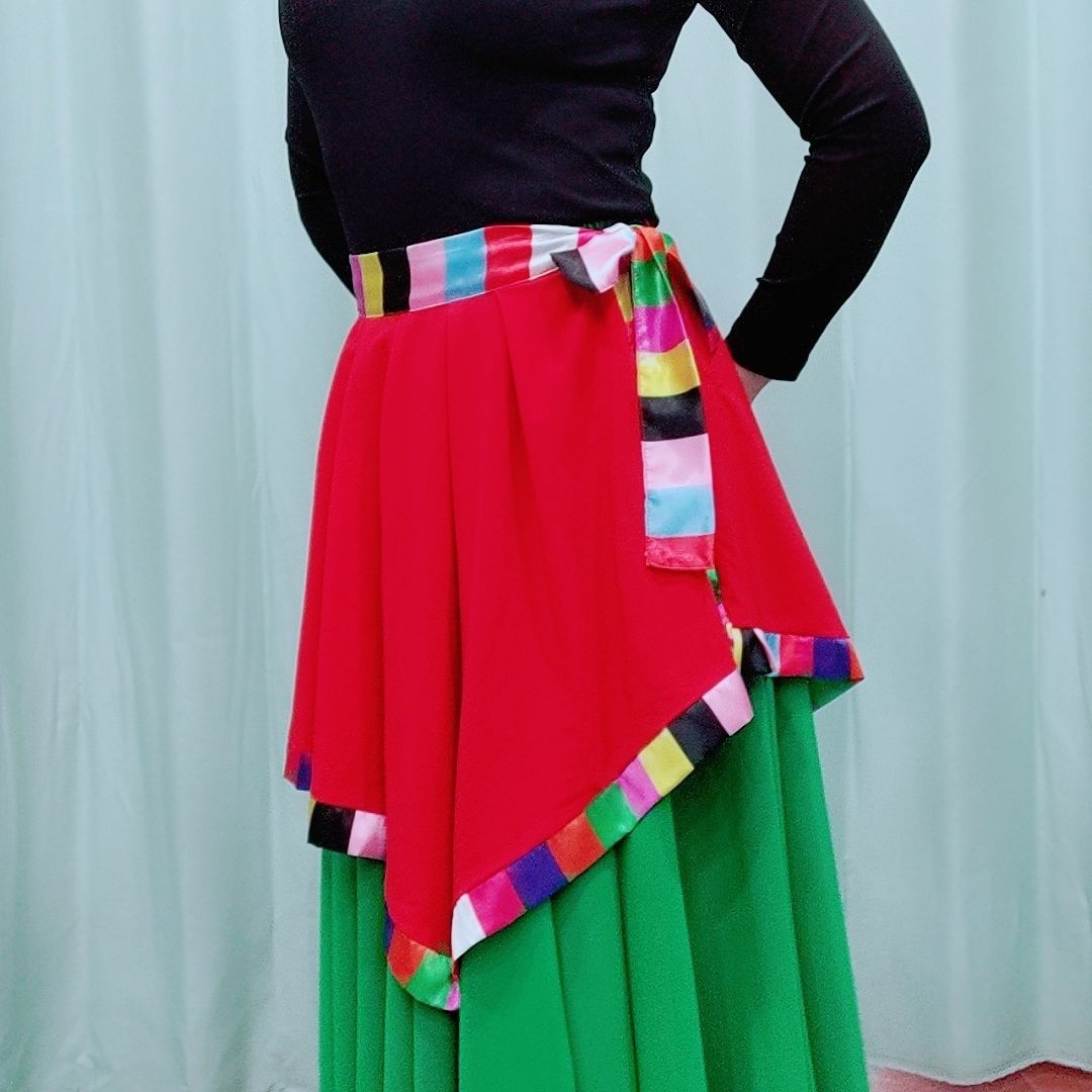 西藏少数民族围裙 藏式围裙 藏族西藏拉七彩萨演出服饰配饰舞蹈裙