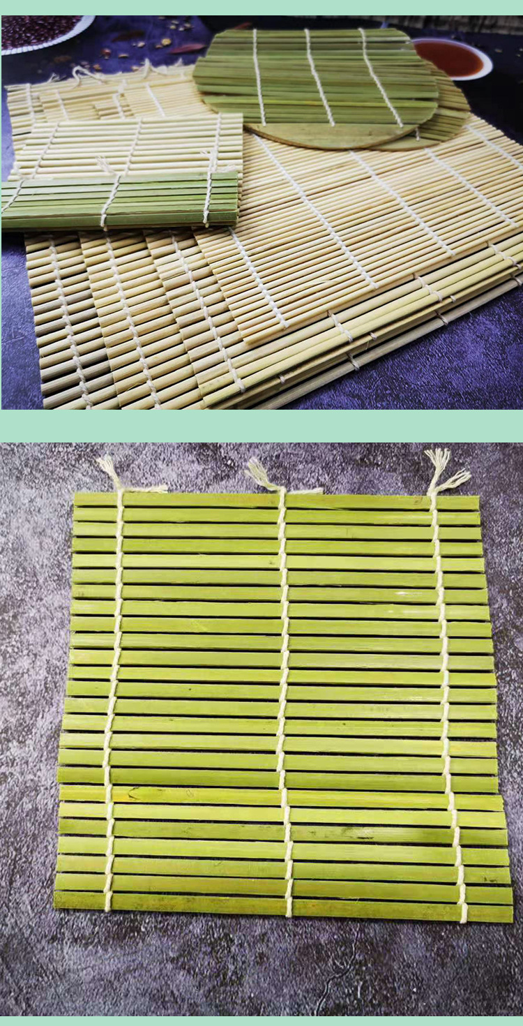 厨房小工具竹质寿司卷竹席 白青皮寿司卷寿司帘竹垫批发竹卷帘