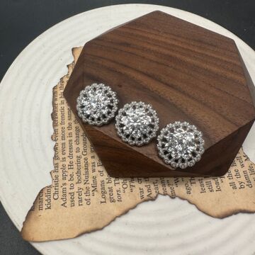 金属纽扣镂空花小香风女针织衫开衫毛衣大衣袖领服装饰品扣子