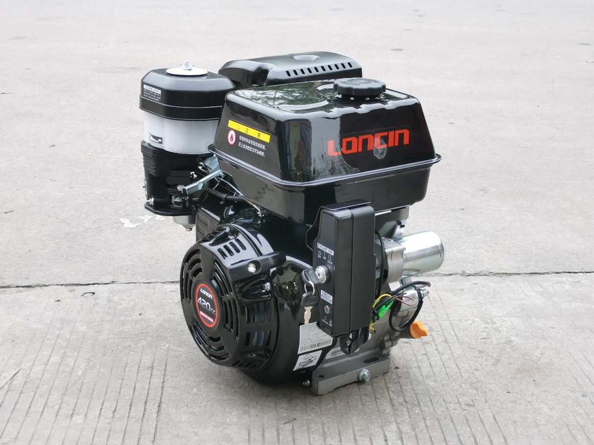 隆鑫g420f汽机汽油发动机园林机械打药缸水平轴船机420cc单油机
