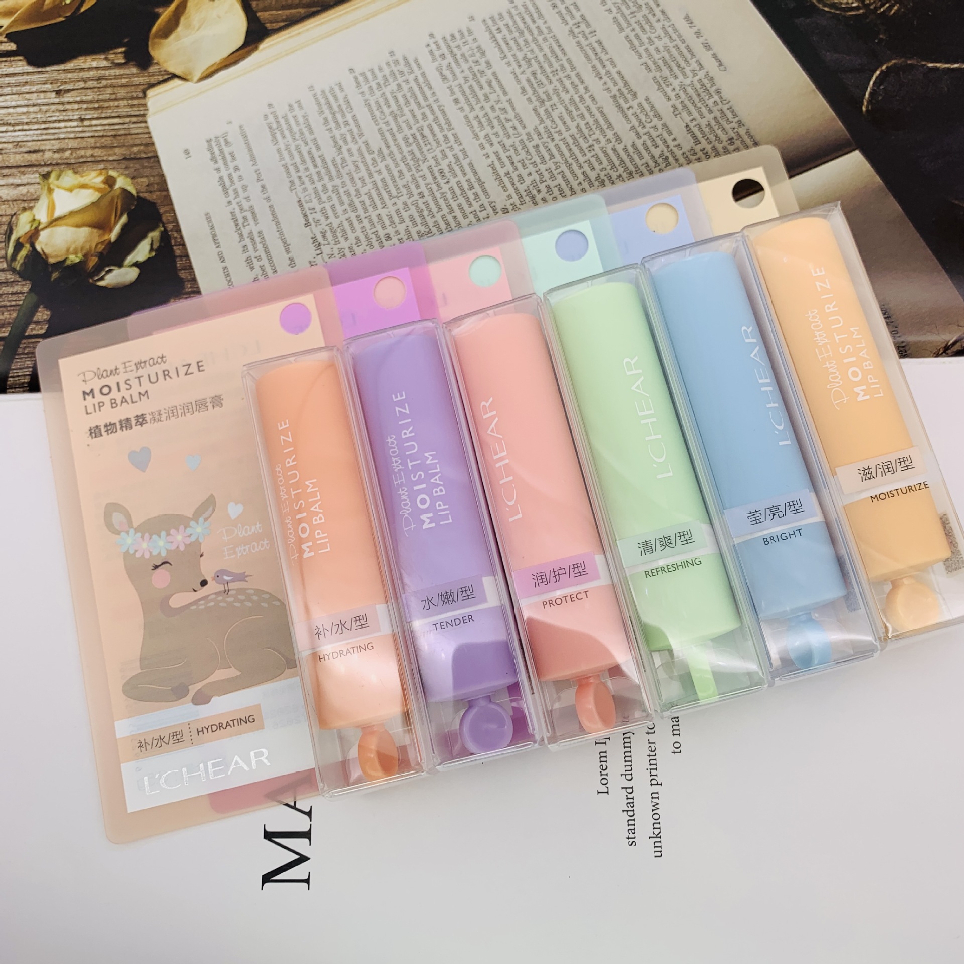 lchear蕾琪植物精萃凝润润唇膏e352