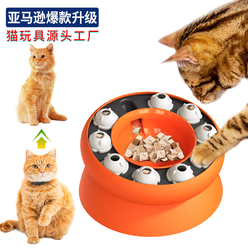 Pet Supplies Factory Wholesale Company New Hot Amazon Rotating Food Leakage Slow Food Cat Bowl Puzzle Cat Toy