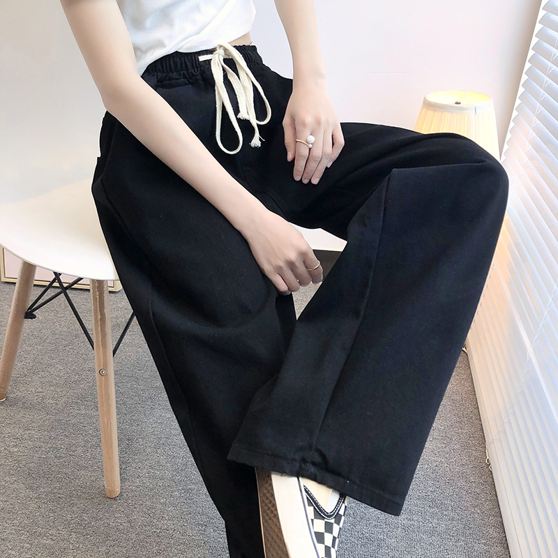 Extra Large Size 150.00kg Jeans for Women 2023 New Spring Straight Loose High Waist Mop Wide Leg Pants 120.00kg