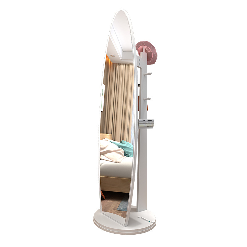 镜子约全身粉色穿衣镜卧室旋转换衣镜女镜镜家用立体落地镜试衣