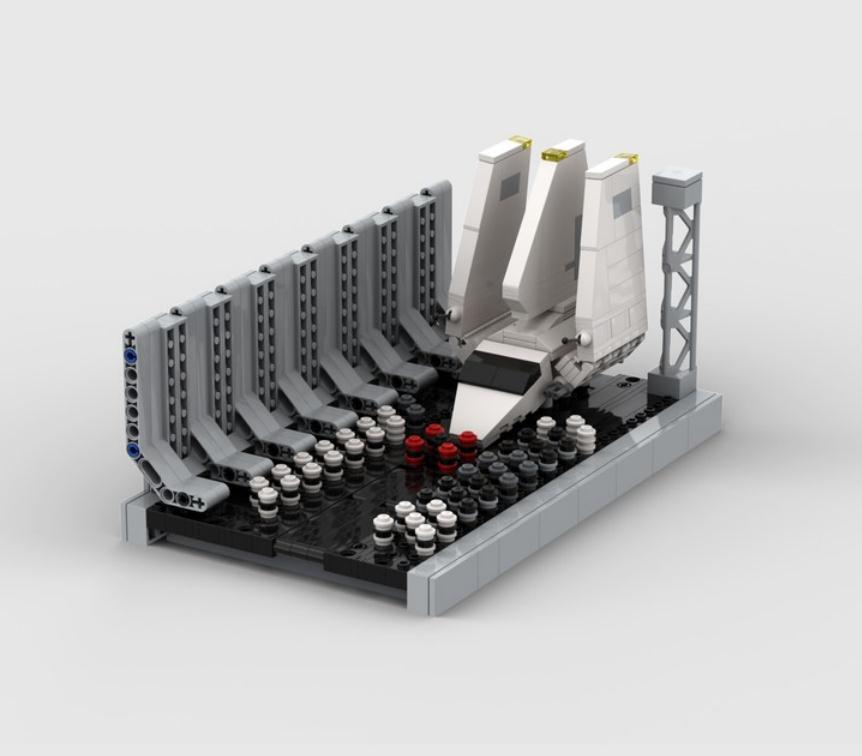 国产小颗粒积木 兼容乐高 星球大战 迷你帝国穿梭机停机坪玩具moc