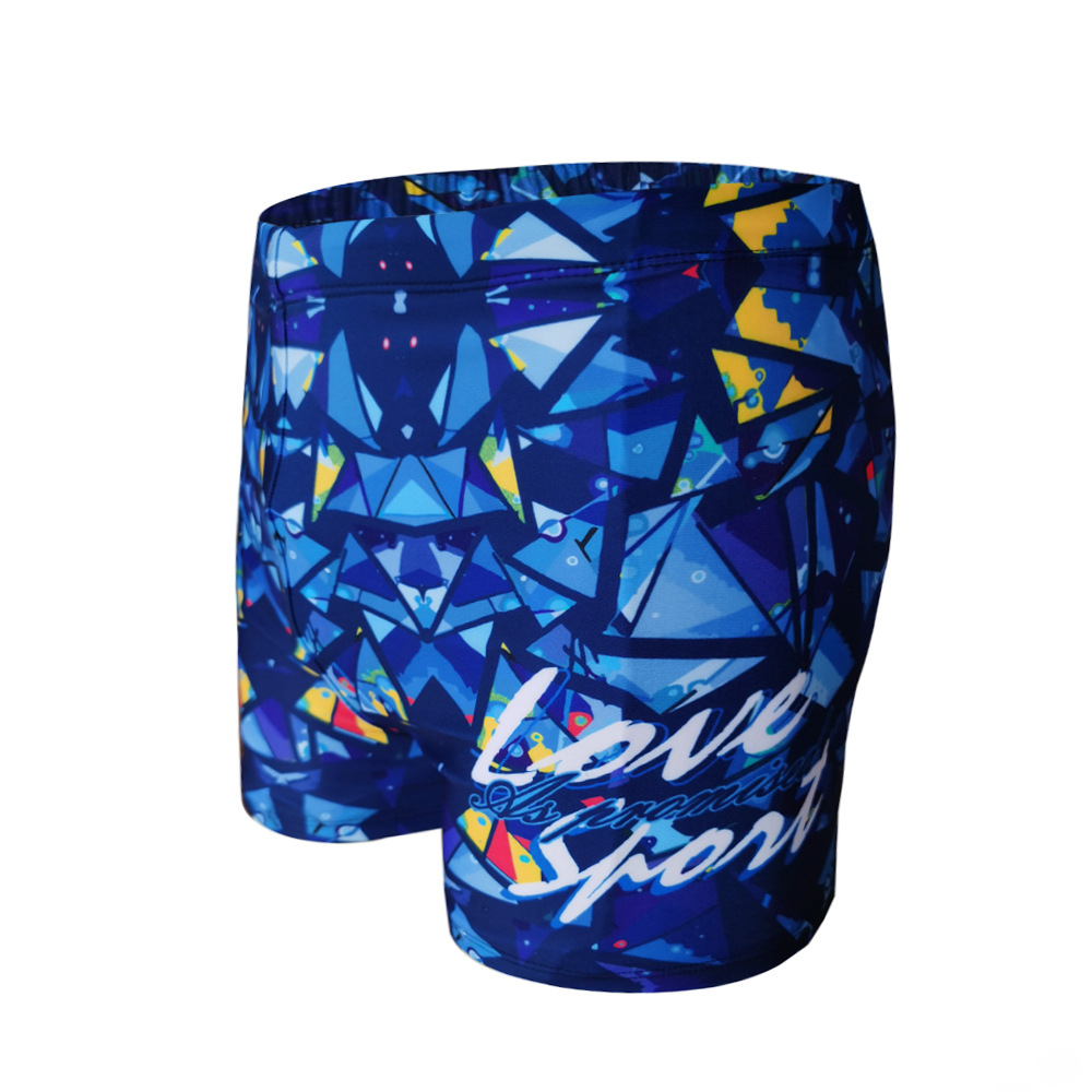 Adult Men's Swimming Trunks Fashionable Printed Boxers plus-Sized plus Size Quick-Drying Swimming Equipment Hot Spring Swimming Trunks