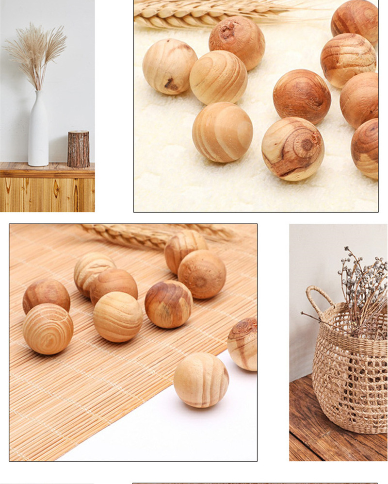 木质樟脑球 批发居家樟脑丸 香熏木球 香樟木珠 樟木球 5个装