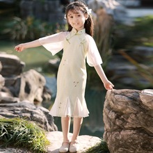 夏季旗袍女童儿童小女孩新款新中式改良旗袍裙2024国风高端连衣裙