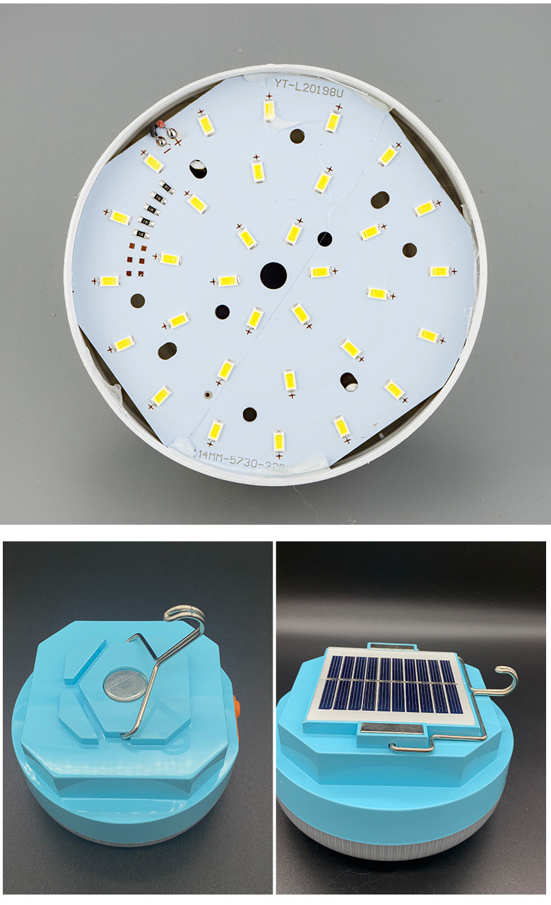 太阳能充电led飞碟灯 磁吸悬挂应急灯 家用停电夜市摆地摊照明灯