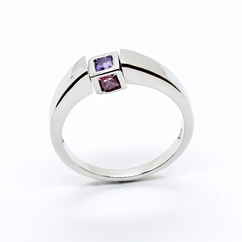 s925铜镀白金戒指放羊的星星四面转动个性电视剧饰品配饰处理清仓