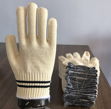 跨境新款劳保棉纱手套男女600g耐磨出口韩国黄纱园艺棉线加厚现货