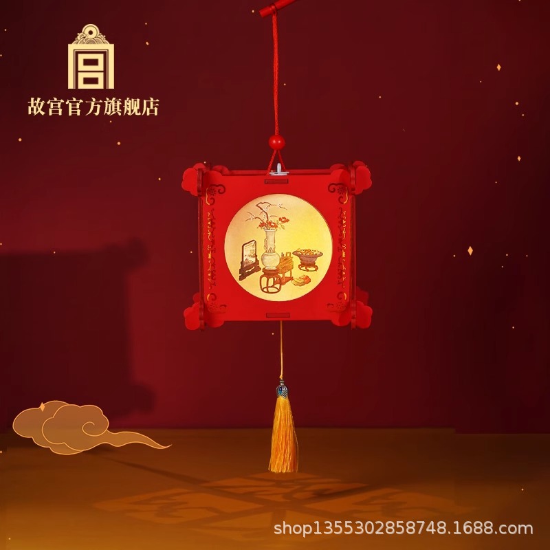 故宫灯笼宫灯吉兔纳福纸艺灯礼盒小夜灯宫灯生日礼物故宫文创礼品