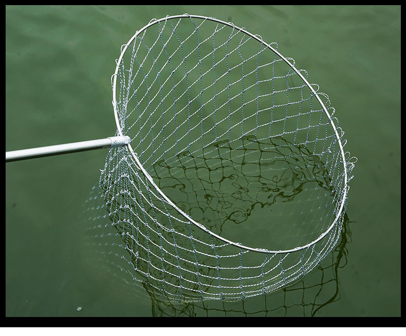 抄网渔网球拍线单线双线抄网头捞鱼网捕鱼网大物抄网网兜编制网兜