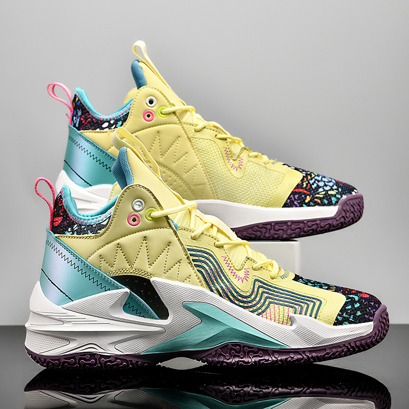 实战篮球鞋青少年后卫球鞋网面轻便比赛学生篮球鞋时尚运动鞋男鞋