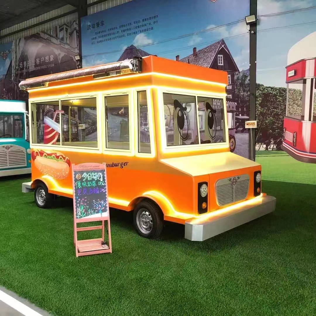 四轮多功能移动商场餐车