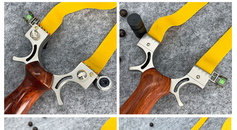 厂家304追龙红外激光线切割扁皮筋红檀木弹射器射击户外竞技弹弓