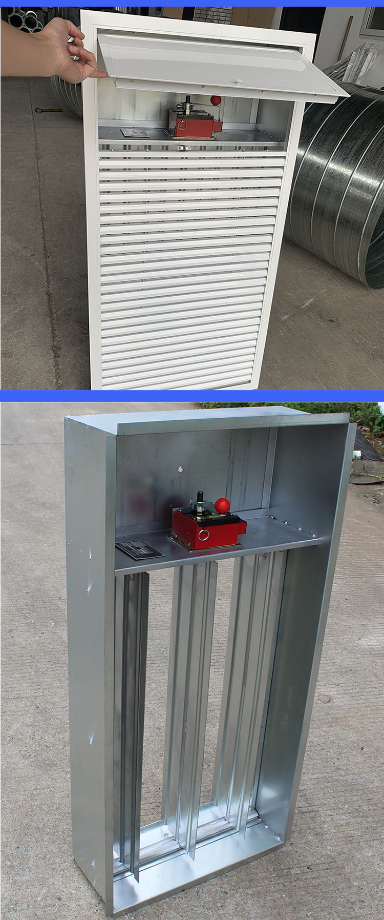 多叶排烟口3c认证消防排烟口电动防火阀百叶出风口正压送风口面板