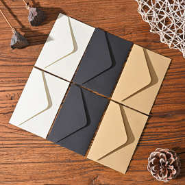 亚马逊外贸中西美式复古白色牛皮纸贺卡创意信封牛皮纸小信封现货