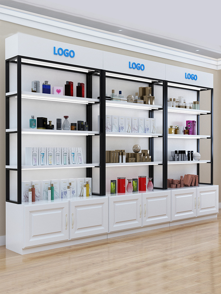 化妆品柜子展示柜陈列柜母婴店货架展示架自由组合美容产品展示柜