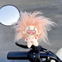 电动摩托车装饰品摆件2024新款棉花娃娃公仔小配件自行车车载汽车