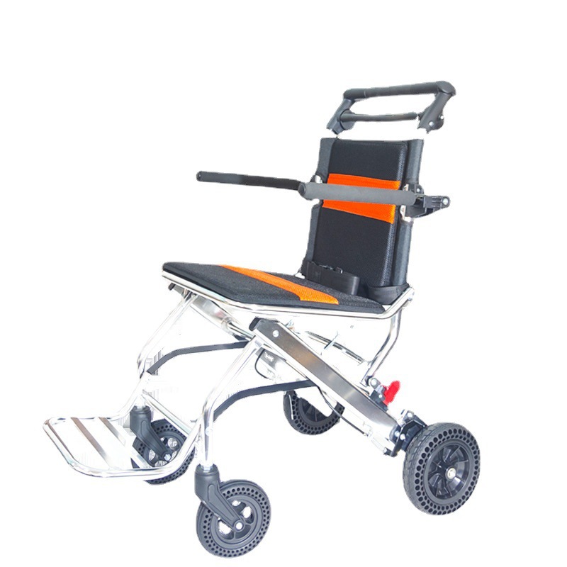 轮椅家用折叠轻便老人手推车小型便携旅行超轻老年人残疾代步