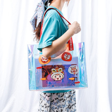新款透明pvc幻彩镭射袋伴手礼礼品袋购物手提果冻包塑料包装袋