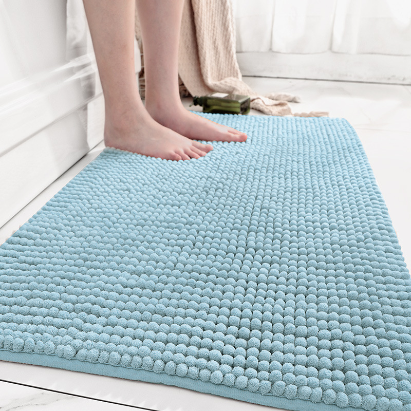 Cross-Border Thickened Chenille Floor Mat Bathroom Non-Slip Mat Simple Bathroom Bedroom Doorway Absorbent Foot Mat Doormat