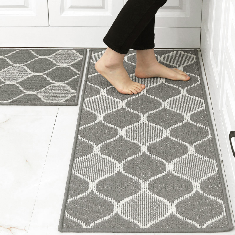 Amazon Polypropylene Kitchen Pad Floor Mat Absorbent Oil-Absorbing Wear-Resistant Stain-Resistant Doorway Entrance Door Floor Mat Non-Slip Door Mat