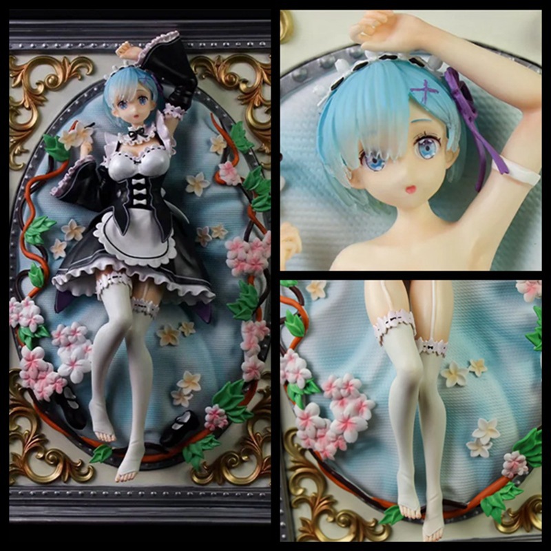 re:从零开始的异世界生活 gk 相框蕾姆 连衣裙 立体相框 盒装手办