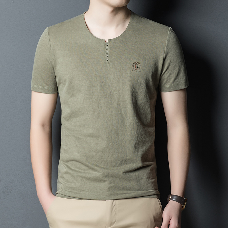 青年t恤短袖夏季新款圆领棉麻宽松薄款半袖体恤衫潮流男上衣汗衫