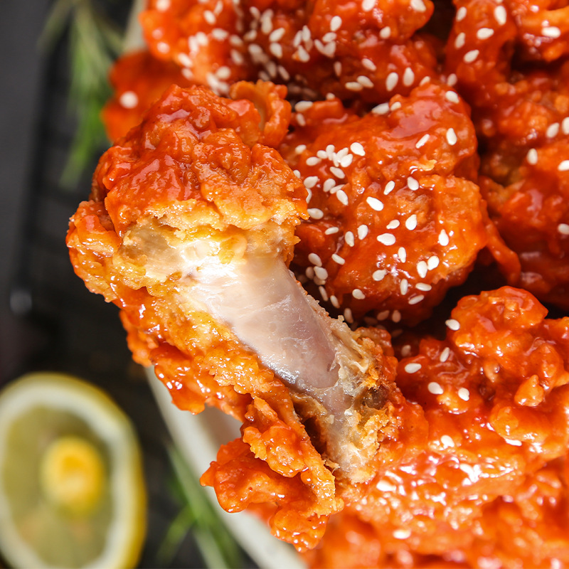 韩国首尔带骨炸鸡裹粉腌制鸡肉块韩式脆皮鸡块商用油炸小吃1kg/包