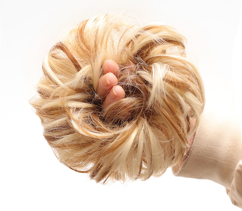 假发工厂 女 外贸假发圈 蓬松新娘卷盘发发圈 丸子头假发发包