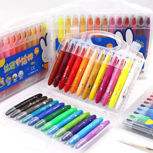 丝滑彩绘24色学生油画棒 可水洗颜色鲜艳Y3201礼盒装画画笔