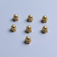 现货批发铜盖形螺母铜盖型螺母 铜盖帽螺母 铜圆头盖母M3-M20日常