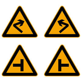 交通标志牌三角警示标识反光铝板标牌 三角警告标志牌