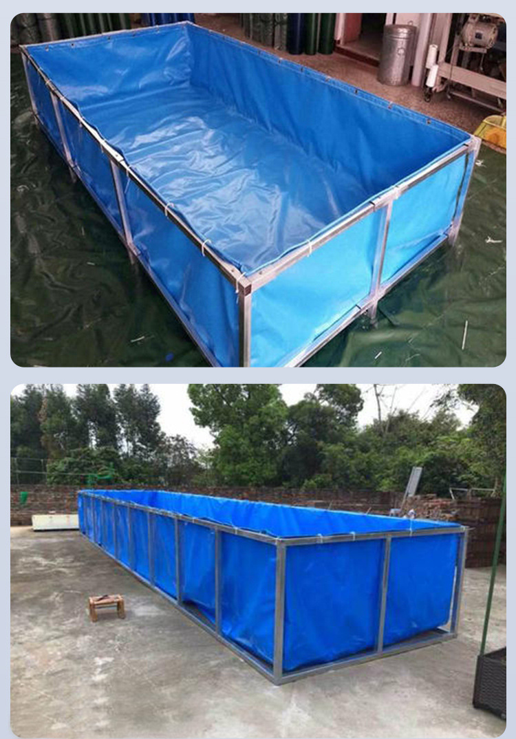 厂家销售帆布养殖鱼虾池 支架蓄水池pvc工农业可折叠式移动游泳池