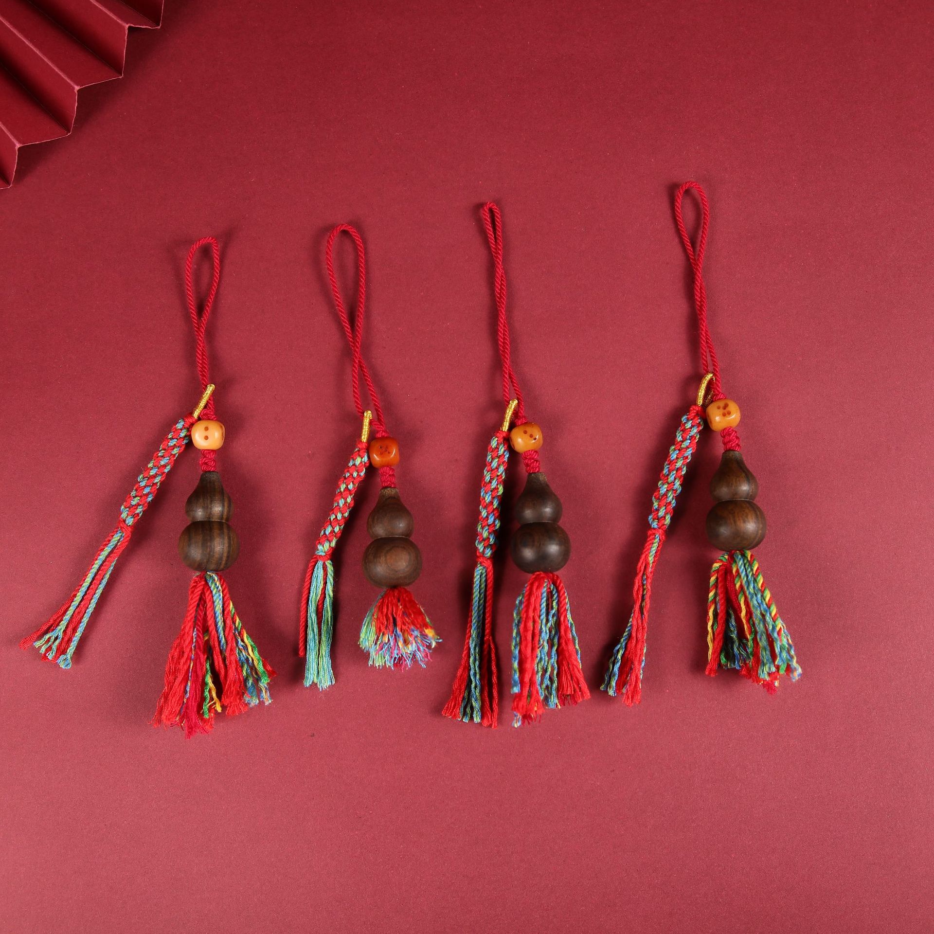 藏式纯手工沉香葫芦福禄编织绳挂绳包挂车钥匙扣民族风diy可调节