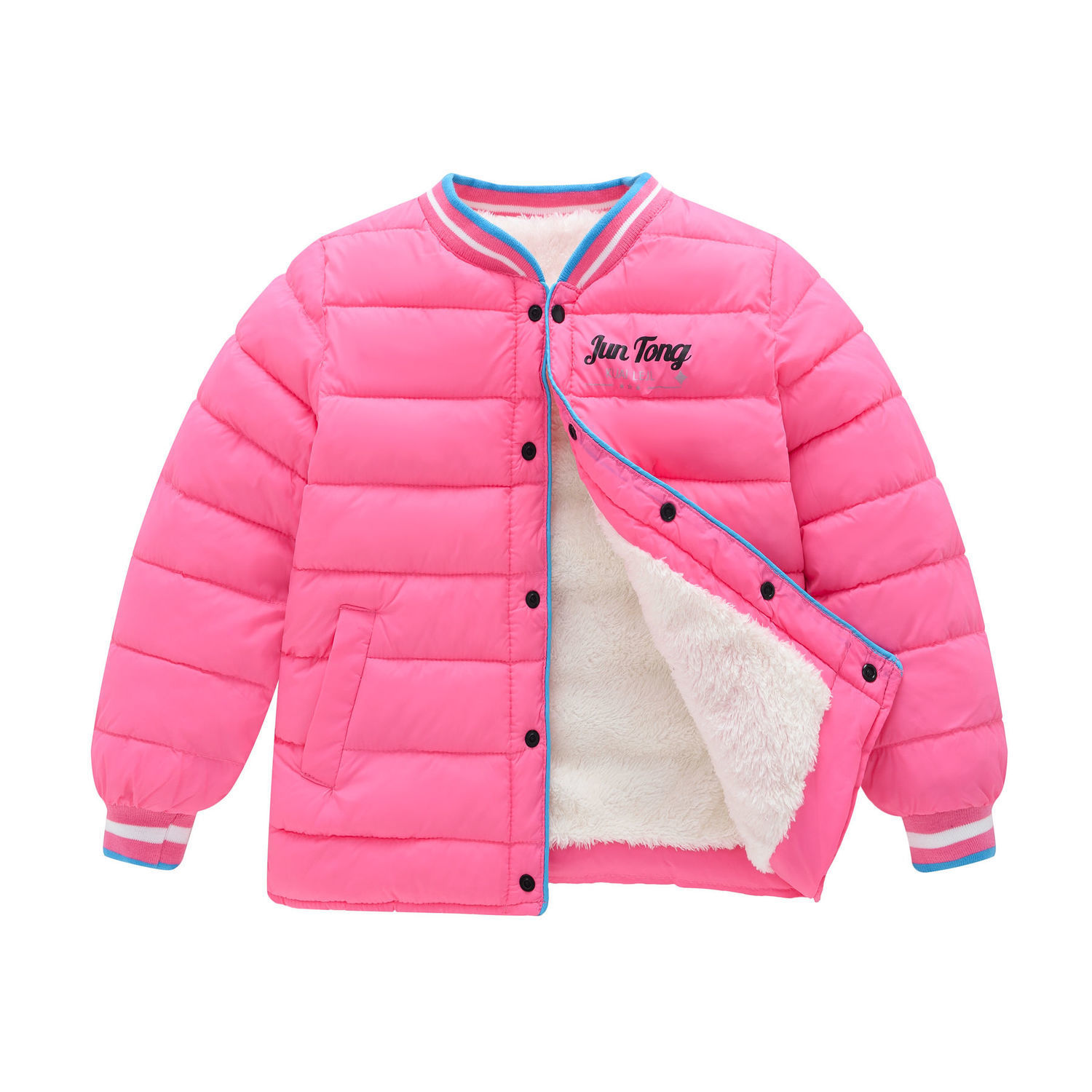 儿童羽绒棉服内胆男童女童加绒保暖棉衣中大童加厚棉袄小孩外套