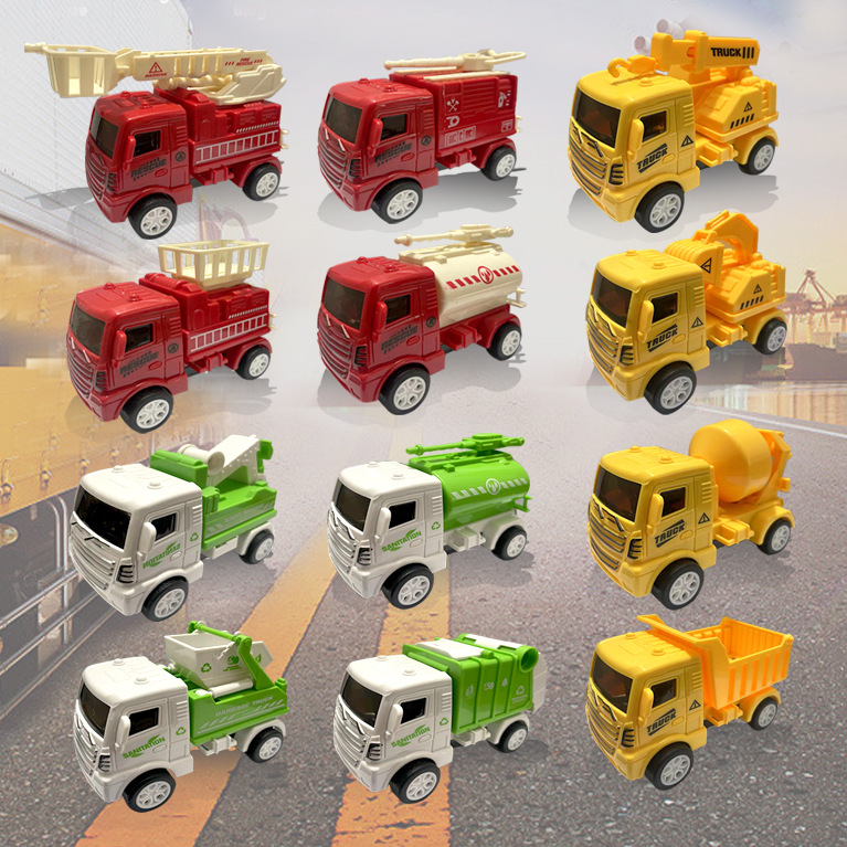 Children's Educational Toys Inertial Engineering Vehicle Fire Sanitation Dumptruck Car Model Toy Car Kindergarten Gifts