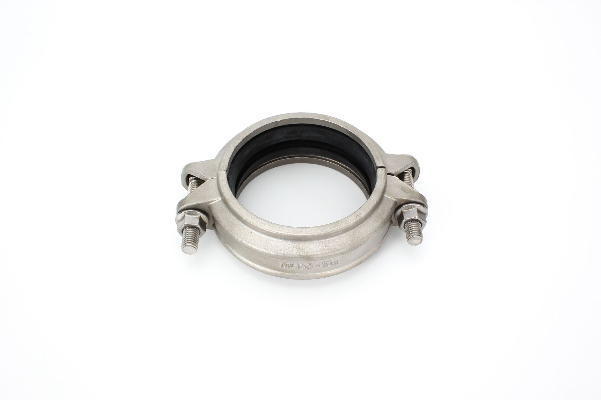 工厂直供304卫生级不锈钢沟槽式拷贝林卡箍消防管件