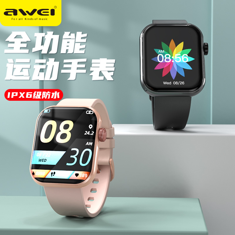 Awei Smart Bluetooth Calling Watch Sleep Monitoring Health Fashion Streamline Dial Multifunctional Bracelet