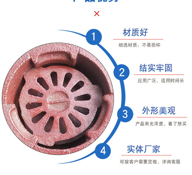 厂家供应铸铁防爆地漏 人防地漏防臭防爆防波 多种规格地漏