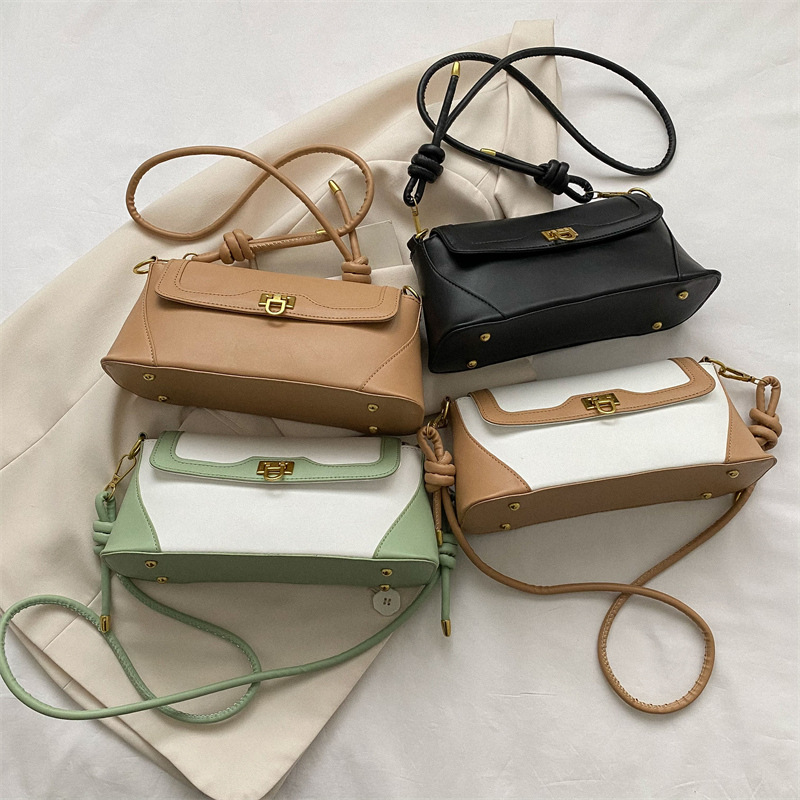 Wholesale Minority Fashion Bag Female 2023 Spring Travel Lock Underarm Small Square Bag Casual All-Match Shoulder Messenger Bag