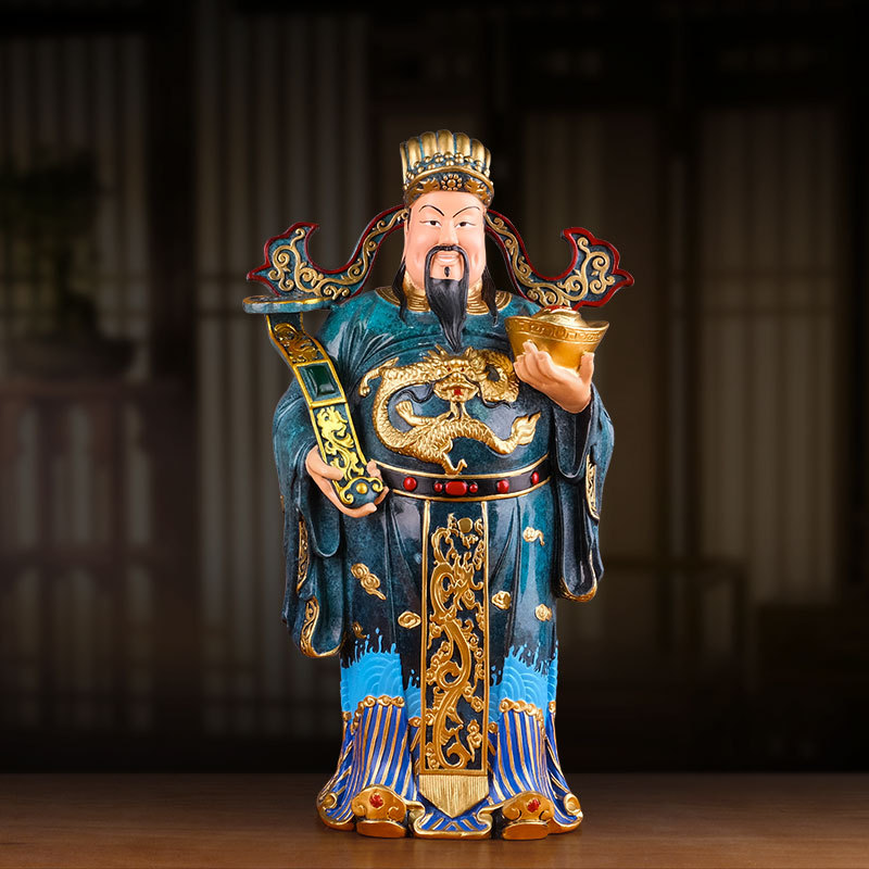 铜金岁月黄铜禄星公佛像摆件家用客厅办公室店铺前台工艺品摆设