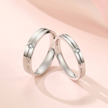 摩天轮一粒钻戒指女不掉色S925纯银小众轻奢高级设计锆石情侣对戒