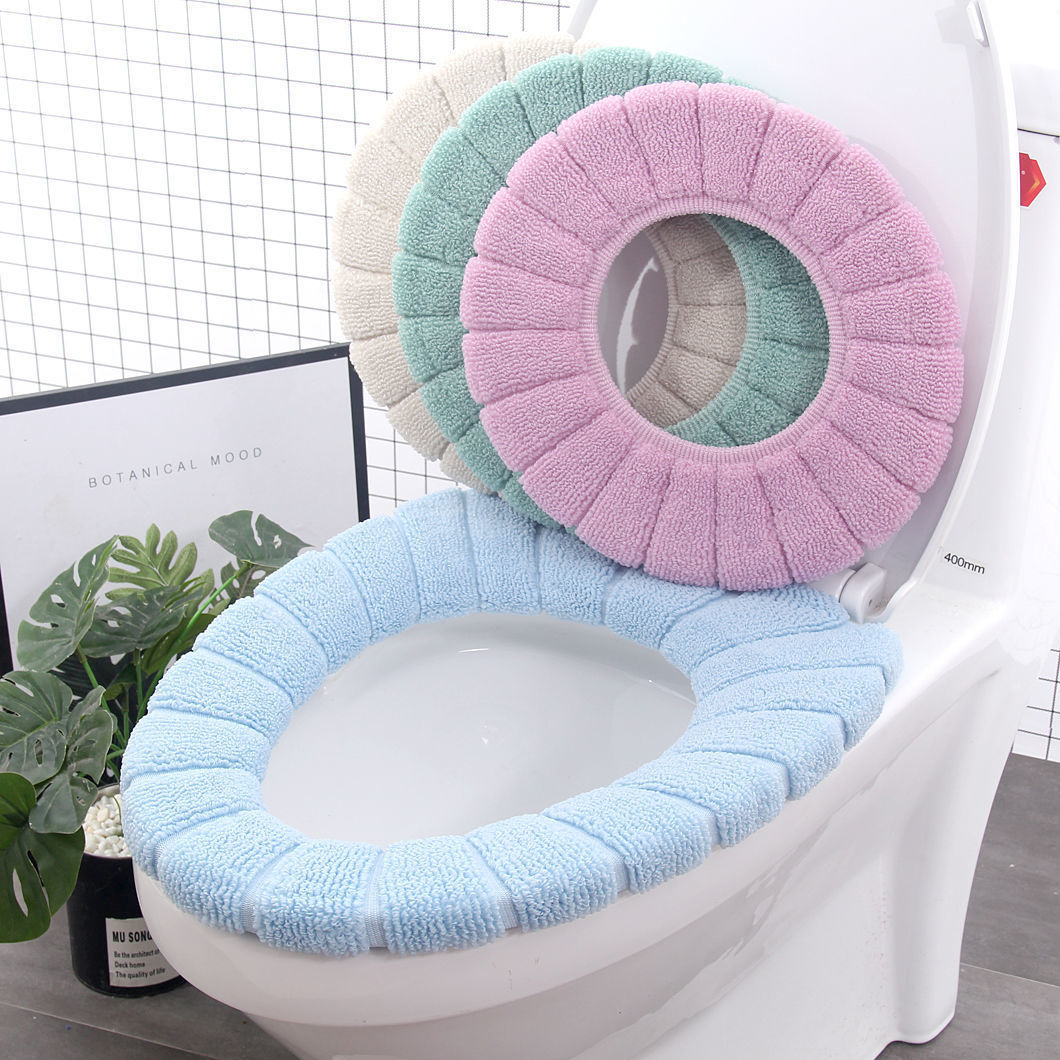 马桶坐垫家用冬季加厚毛绒马桶垫子坐便套四季通用加绒坐便套圈垫