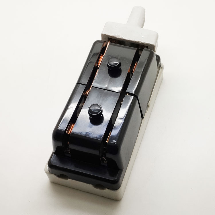 双投双向纯铜kh2 2x32a老式闸刀开关 二相黑色220v瓷底负荷式刀闸